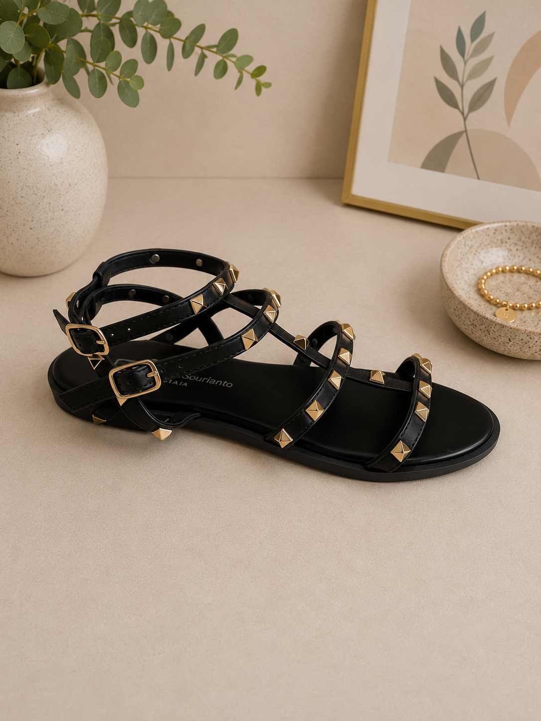 studded gladiator sandal