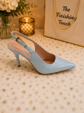 Blue slingback heels