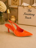 Slingback pointer high heel