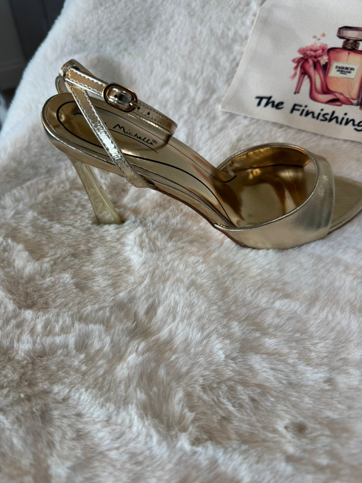 Gold open toe sandal
