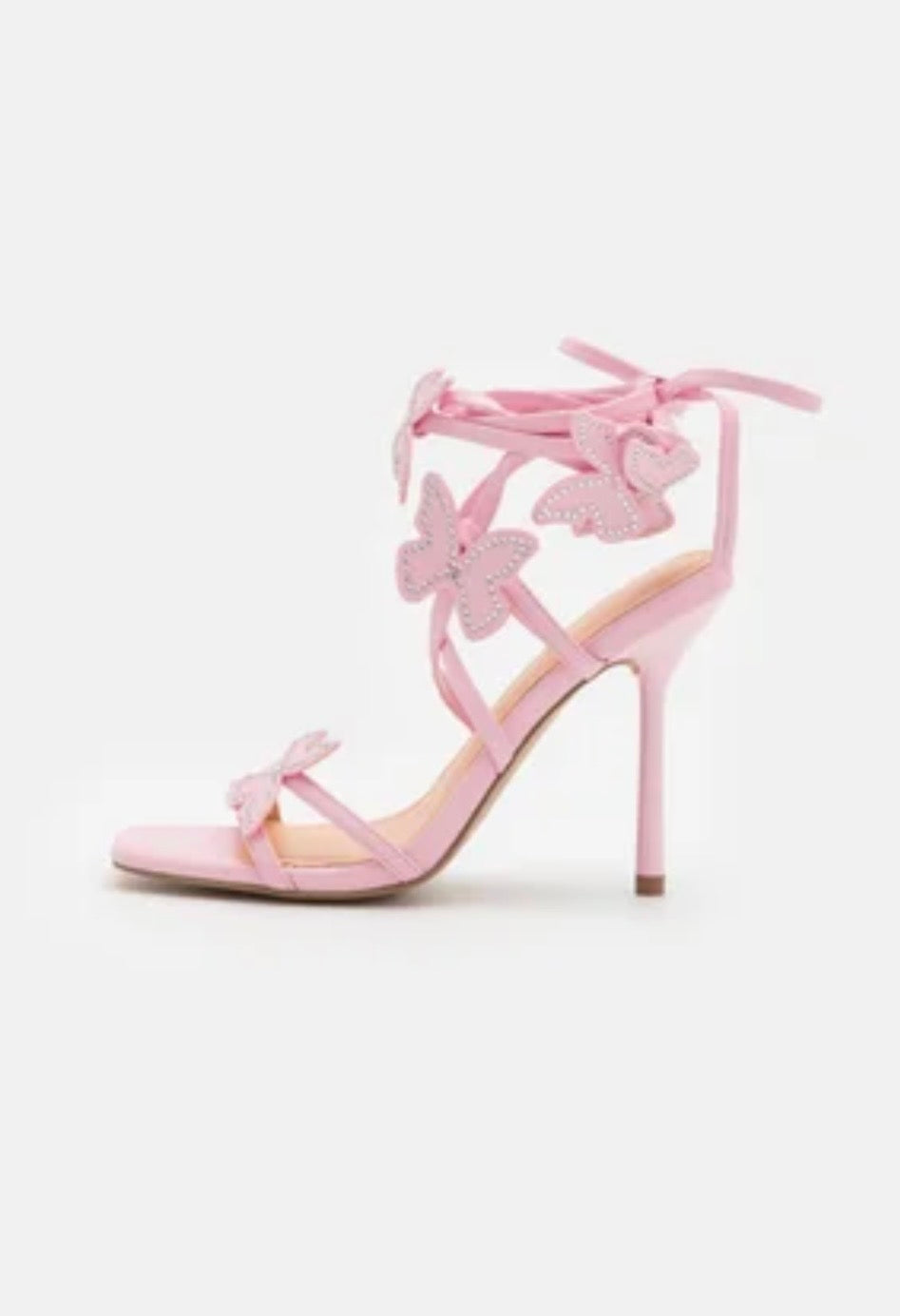 Wrap around heeled sandal
