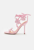 Wrap around heeled sandal