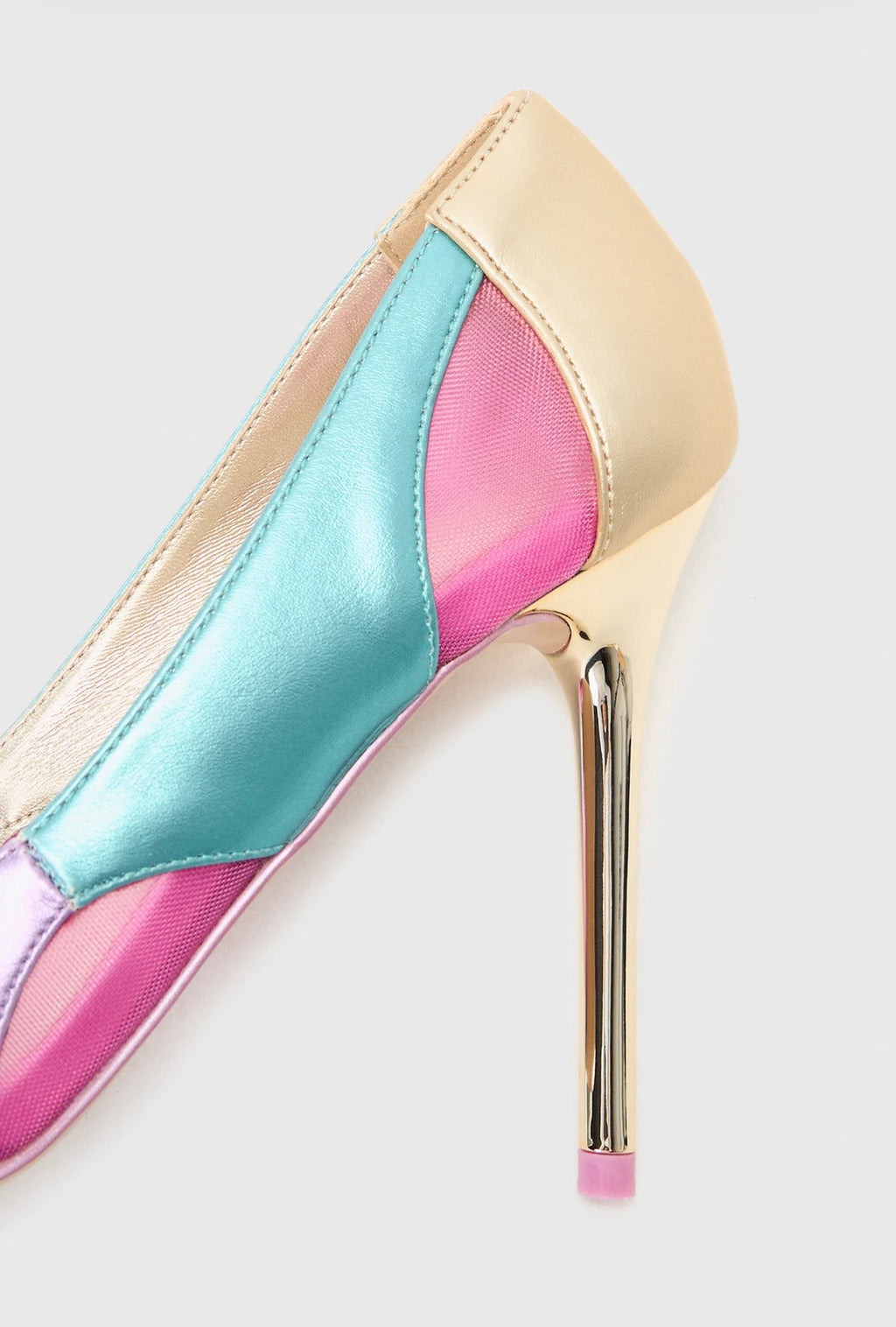 Multicolour pointed toe high heel