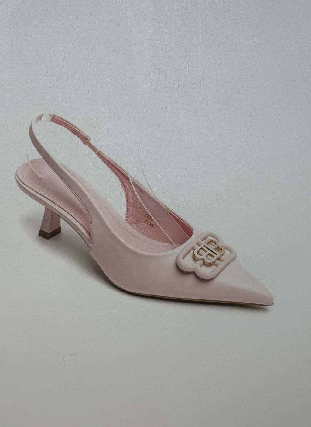 Pink Slingback Pointed low heel mule