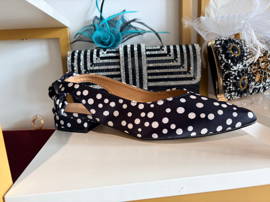 Polkadot kitten heel.