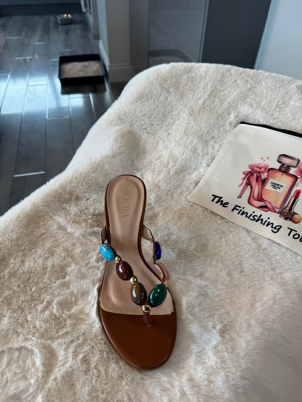 Gemstone Thong mule