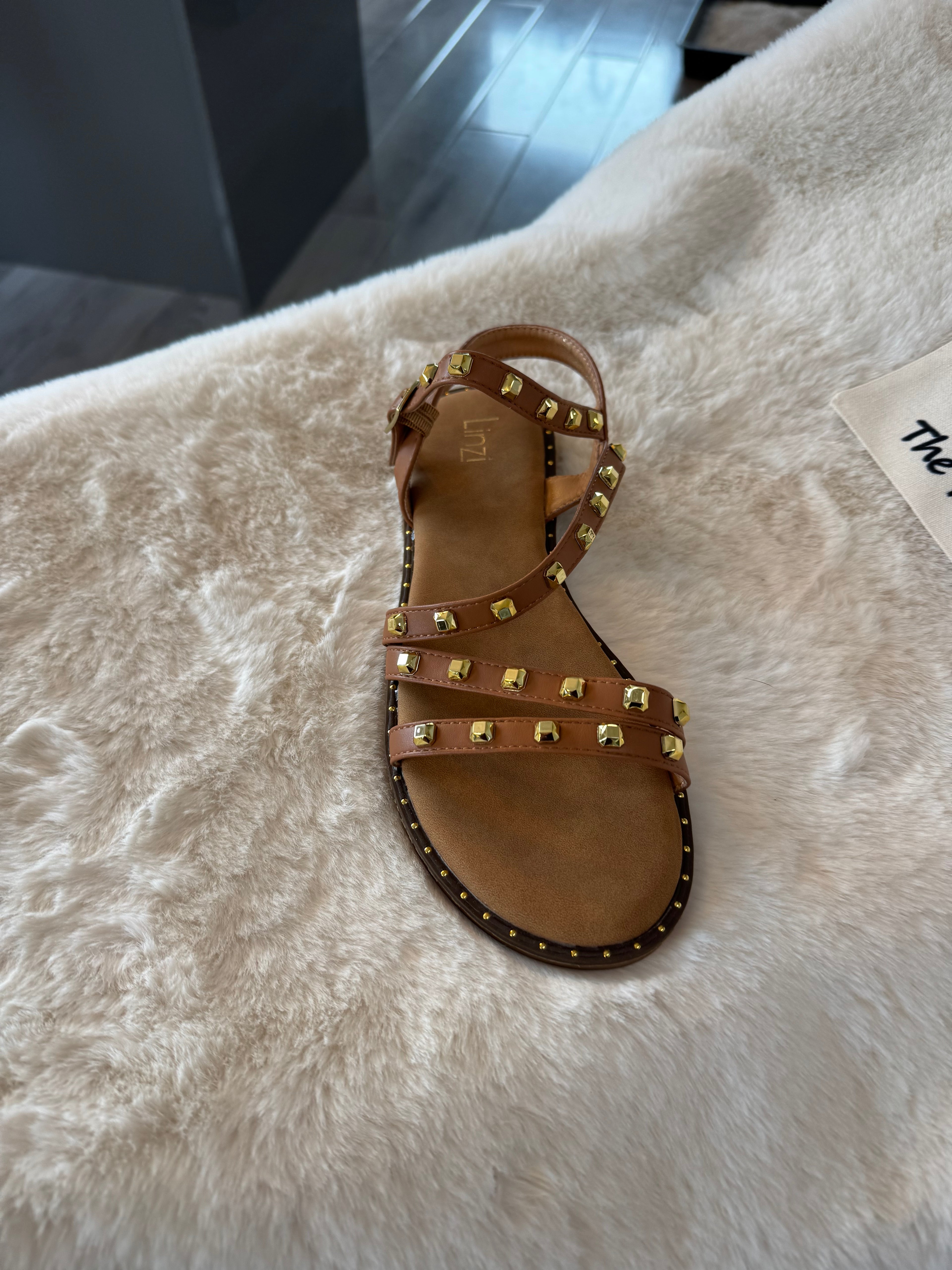 Studded gladiator sandal