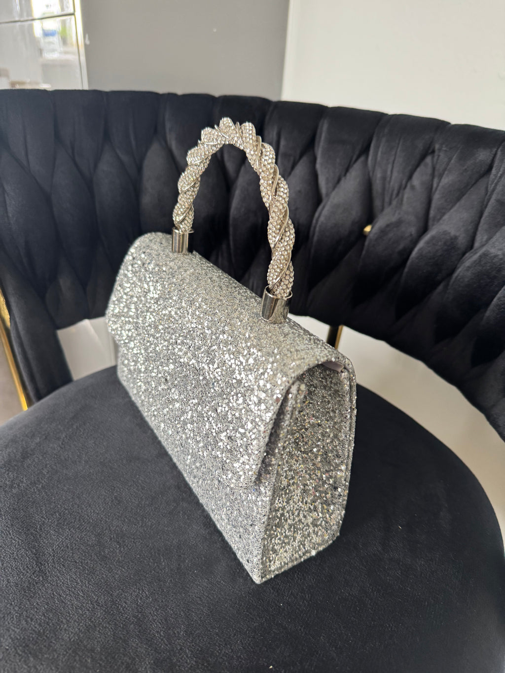 Glitter hand bag