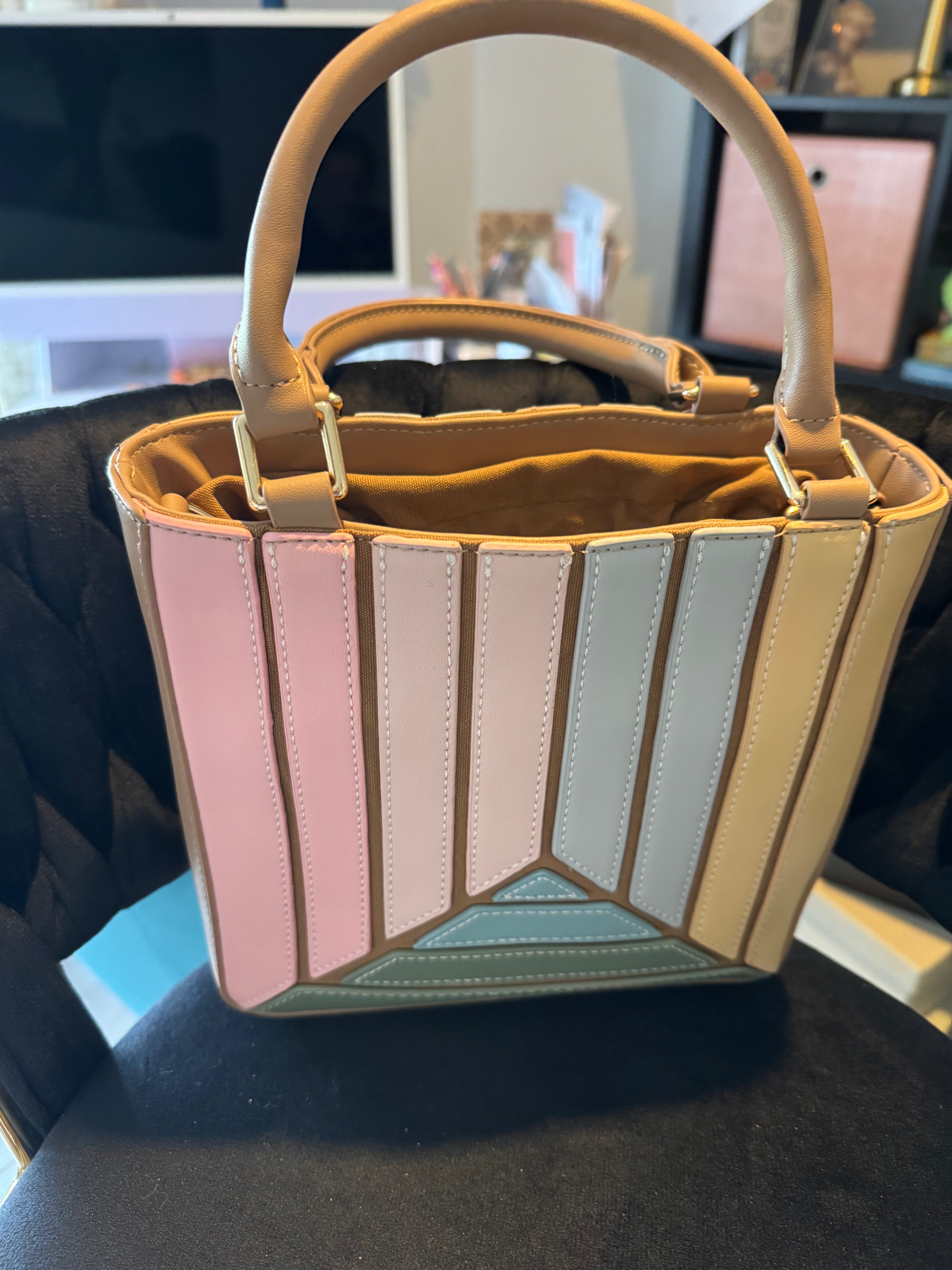 Mini Geometric Bucket Bag