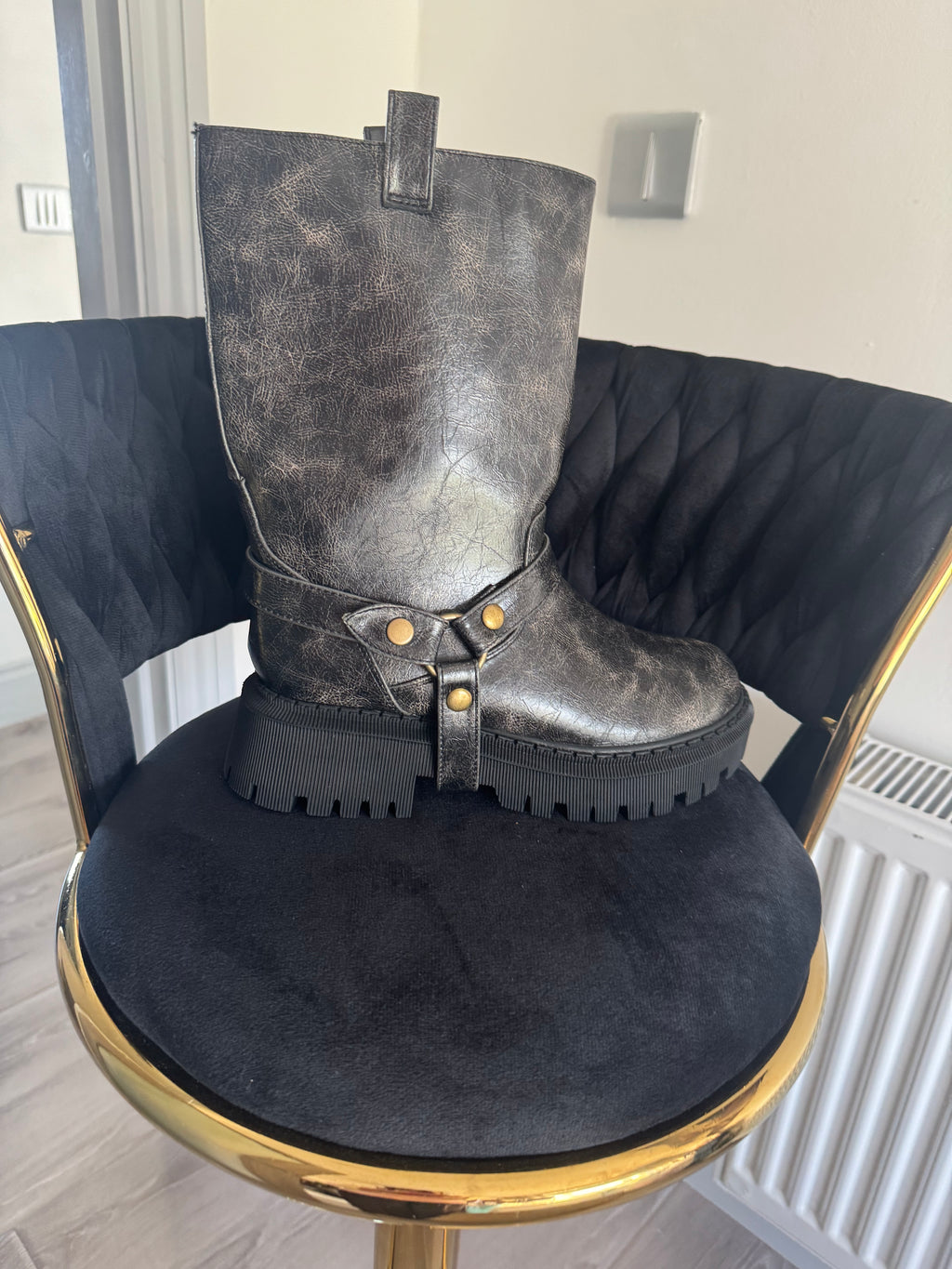 Flat Biker Boots