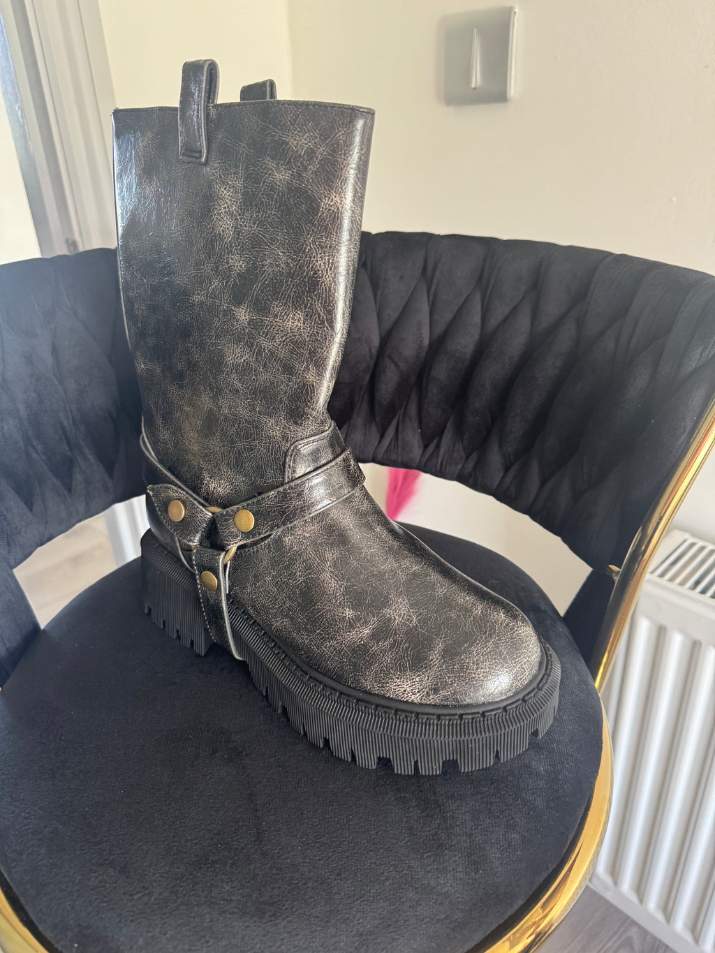 Flat Biker Boots