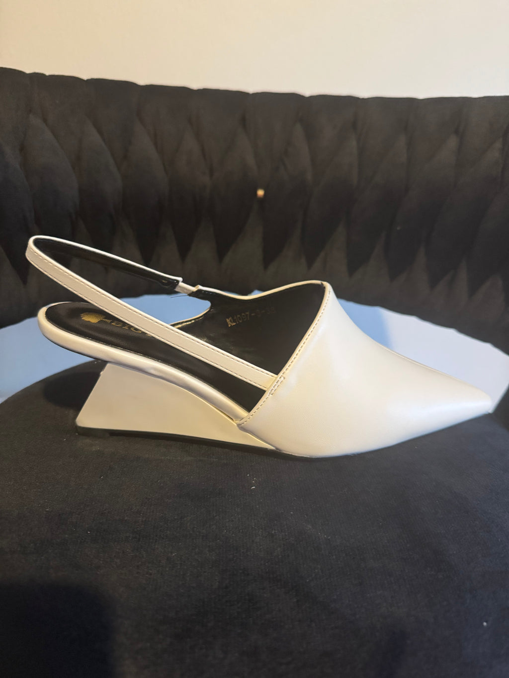 slingback wedge heeled shoe